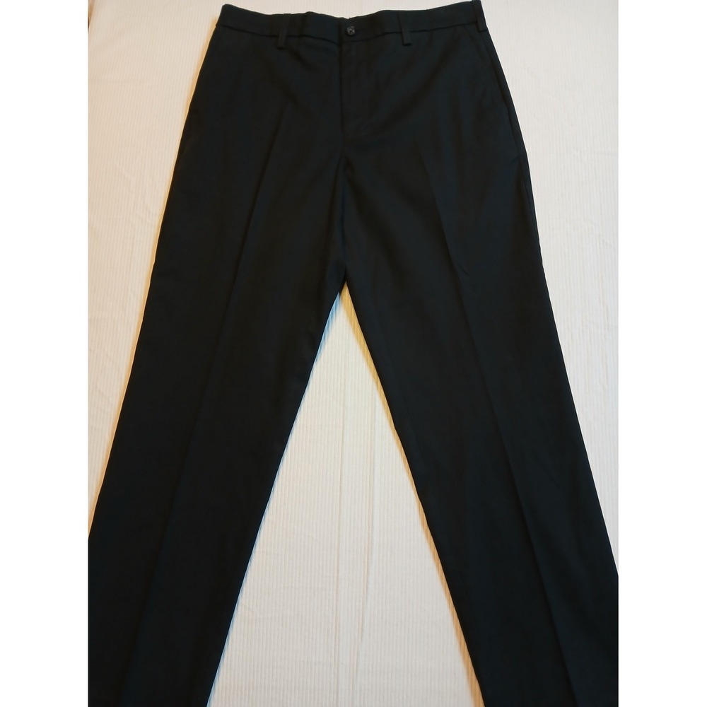 Mens Croft & Barrow Charcoal Flat-Front Easy Care Classic Dress Pants 34x32 NWOT